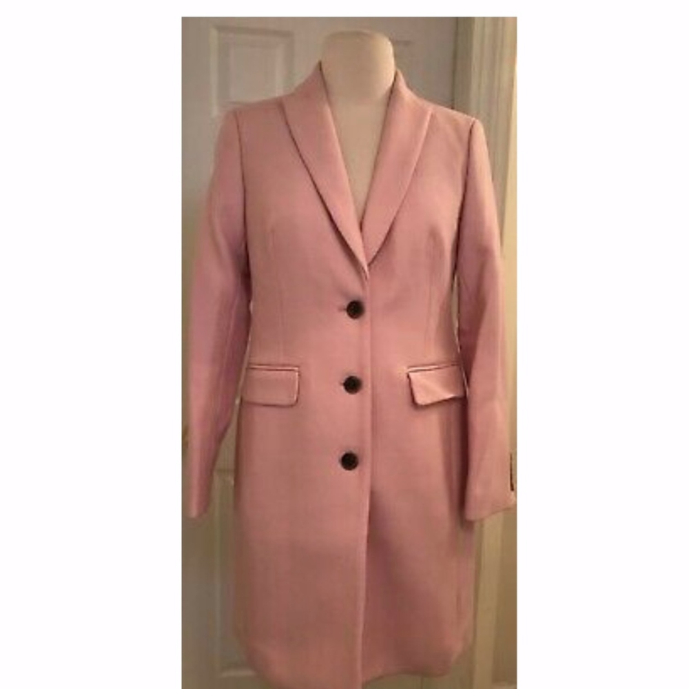 J. Crew Pink Blazer Coat with Black Buttons